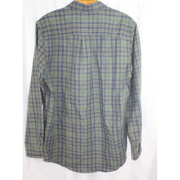 NWT Telluride Clothing Green Blue Plaid Long Sleeve Cotton Blend Button Up S - Picture 4 of 5